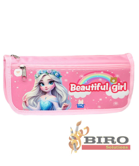 Penar școlar Beautiful girl Rainbow roz